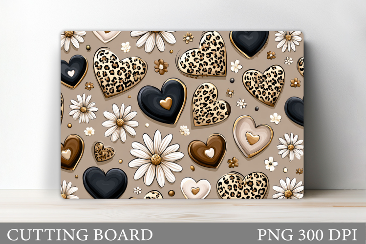 Daisy Flowers Cutting Board. Floral Kitchen Cutting Design