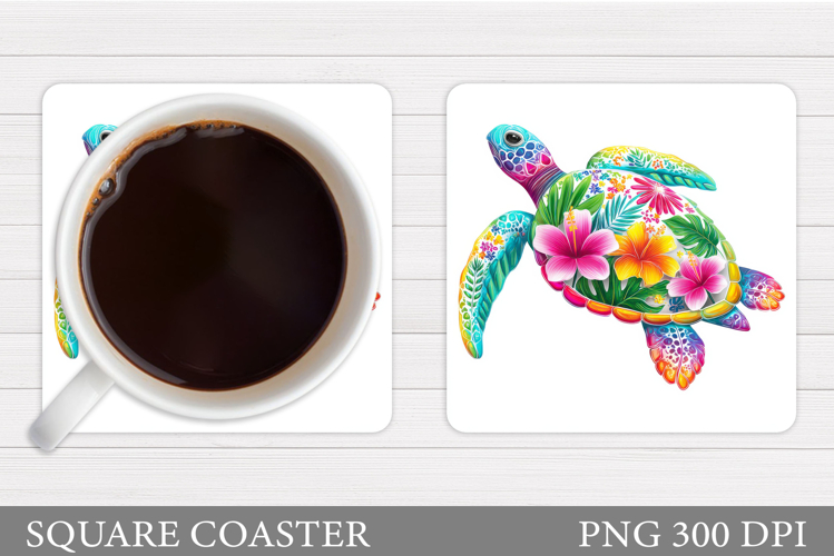Sea Turtle Coaster Design. Turtle Coaster Sublimation