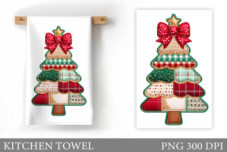 Christmas Tree Kitchen Towel. Christmas Kitchen Towel