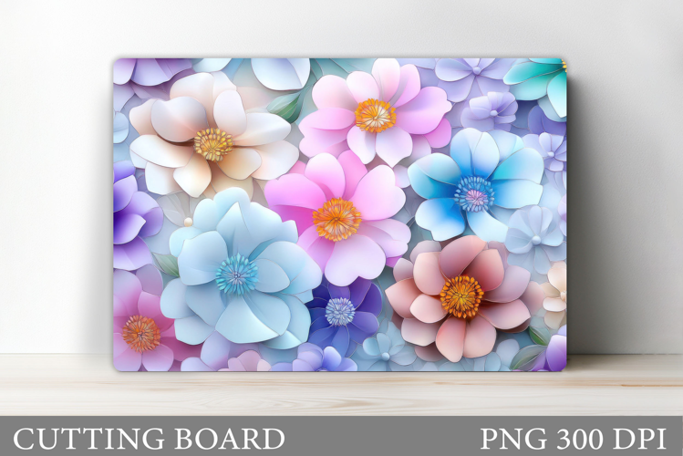 Floral Cutting Board Design. Flowers Cutting Board