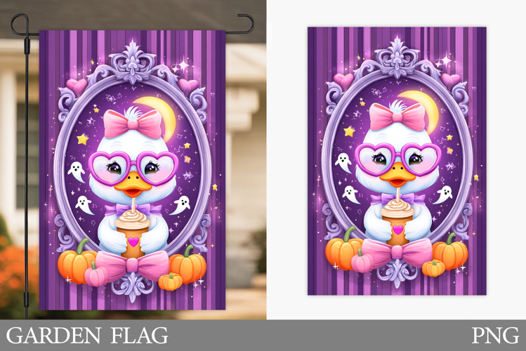 Halloween Goose Garden Flag Design. Halloween Garden Flag