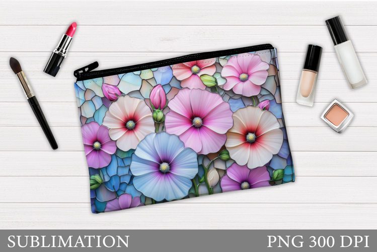 Flowers Makeup Bag Design. Flowers Sublimation