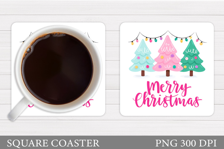 Merry Christmas Coaster. Christmas Coaster Design