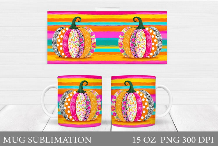 Pumpkin Mug Design. Pumpkin Mug Sublimation example image 1