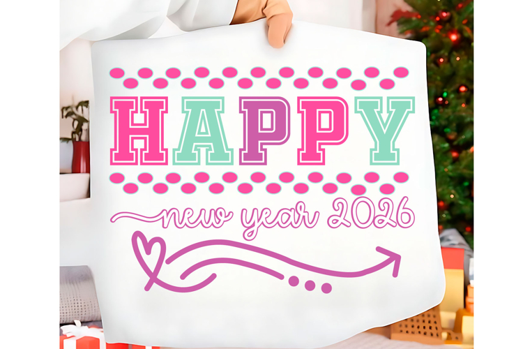 Happy New Year 2026 PNG SVG T-shirt design Year 2026