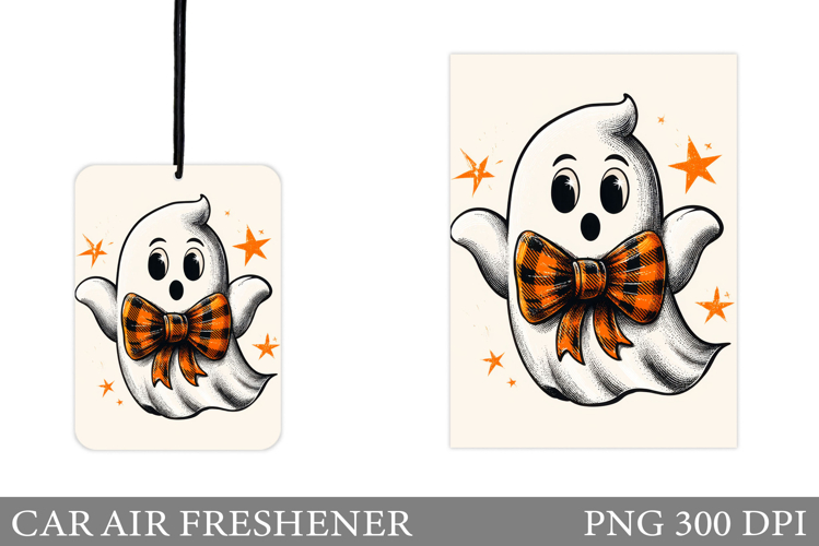 Halloween Car Air Freshener. Ghost Car Air Freshener Design