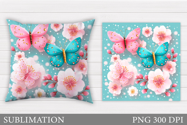 Butterflies Sublimation. Butterflies Pillow Sublimation