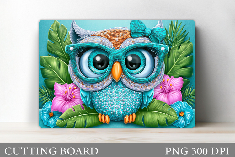 Owl Cutting Board Design. Owl Kitchen Cutting Board Design example image 1