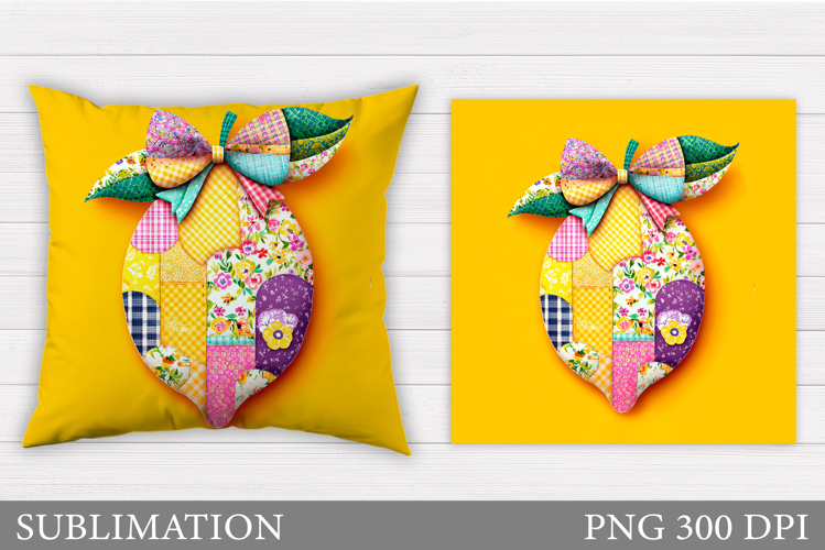 Lemon Pillow Design. Lemon Sublimation