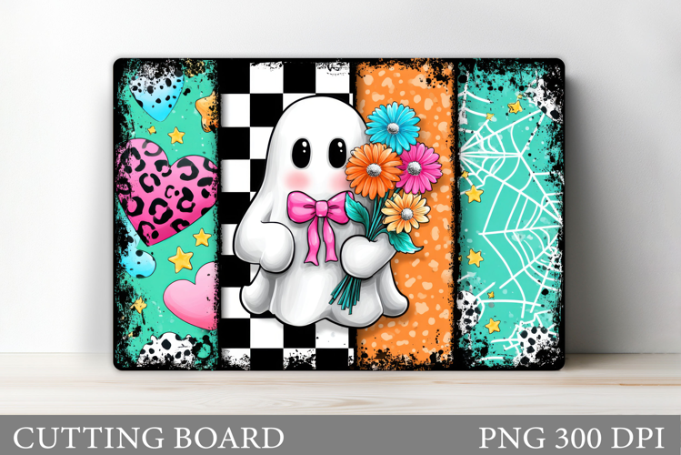 Ghost Cutting Board Sublimation. Halloween Cutting Board
