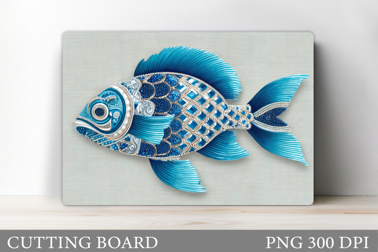 Fish Cutting Board Design. Fish Sublimation