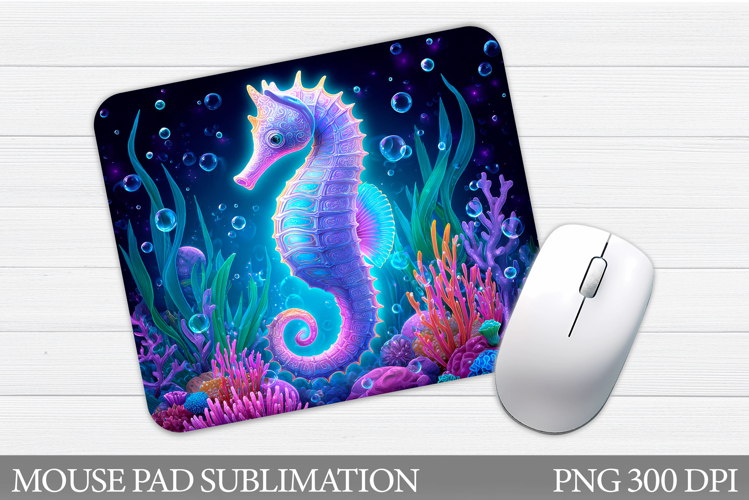 Seahorse Mouse Pad Design. Sea Mouse Pad Sublimation