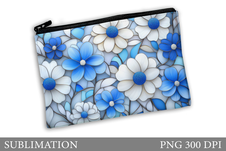 Flowers Makeup Bag Design. Flowers Cosmetics Bag Sublimation