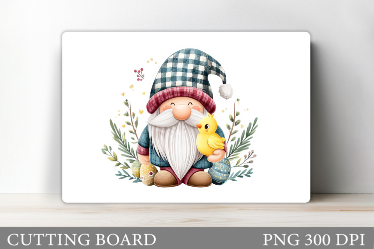 Easter Gnome Cutting Board. Easter Cutting Board Sublimation