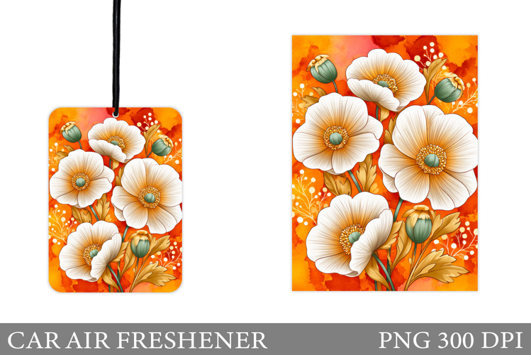 Flowers Car Air Freshener. Floral Car Air Freshener Design