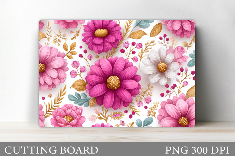 Flowers Cutting Board. Floral Cutting Board Sublimation