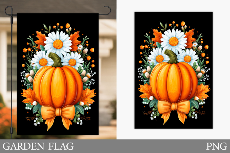 Pumpkin Garden Flag Design. Pumpkin Sublimation