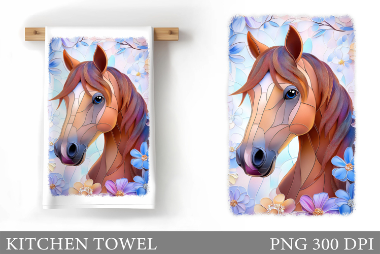 Horse Kitchen Towel Design. Horse Sublimation