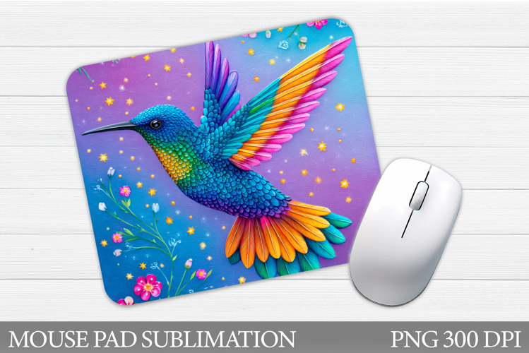 Hummingbird Mouse Pad Design. Hummingbird Sublimation