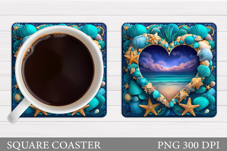 Sea Coaster Design. Sea Sublimation