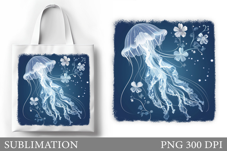 Jellyfish Tote Bag Sublimation. Jellyfish Sublimation