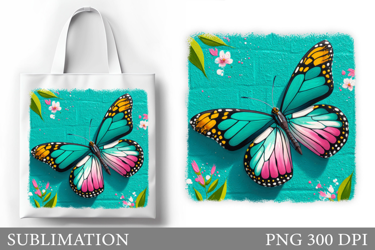Butterfly Sublimation. Butterfly Tote Bag Sublimation