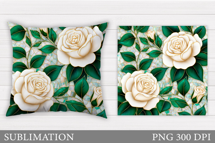 Roses Pillow Sublimation. Flowers Sublimation
