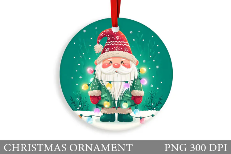 Gnome Christmas Ornament. Christmas Ornament Sublimation
