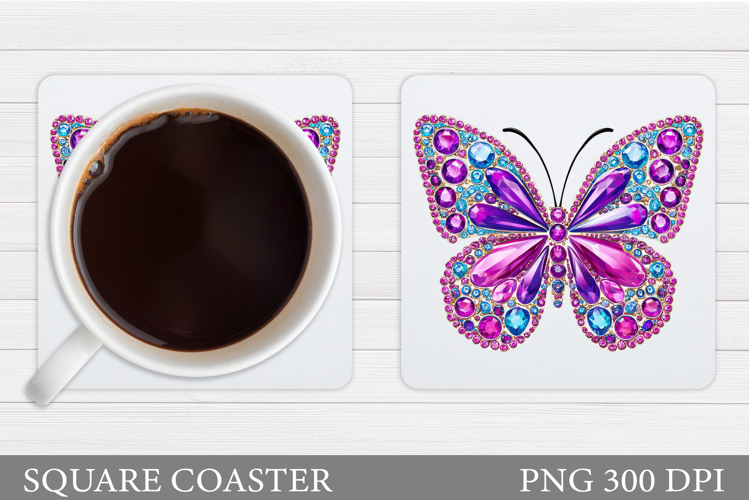 Butterfly Coaster Design. Butterfly Sublimation