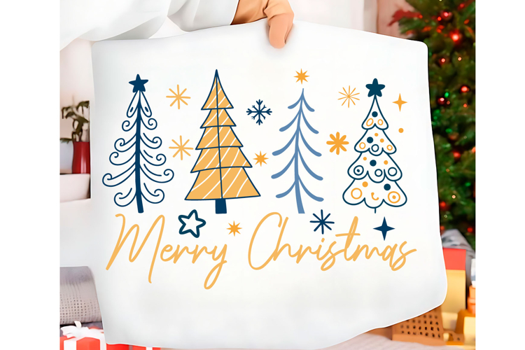 Merry Christmas SVG PNG, Christmas Trees