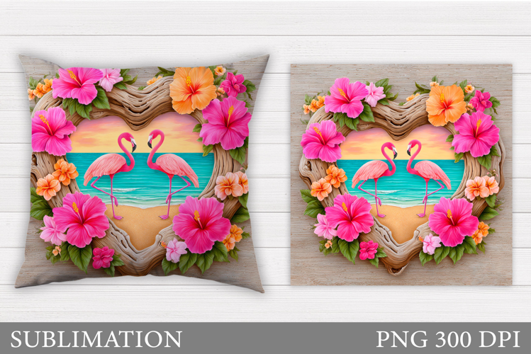 Flamingo Sublimation. Flamingo Pillow Sublimation
