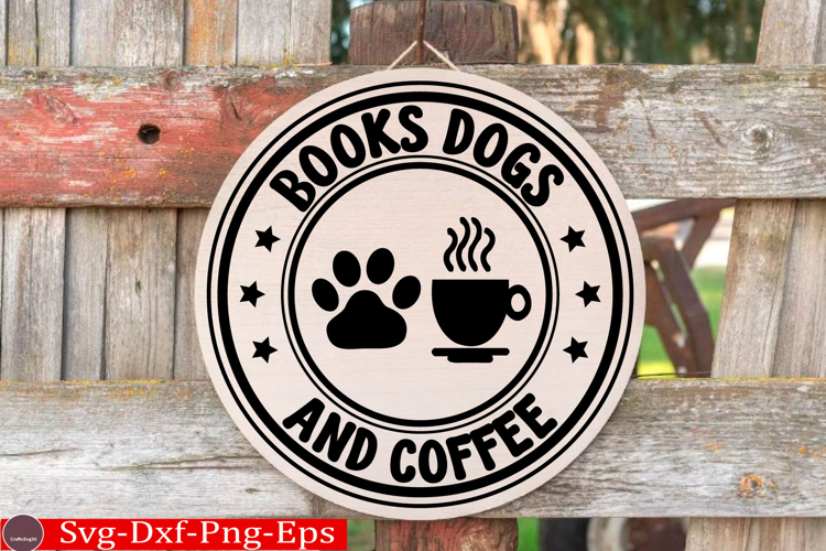 Dog Round Sign Design SVG Dog SVG File