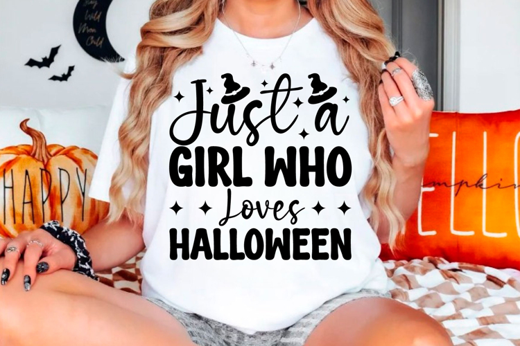 Just a Girl who Loves Halloween svg design