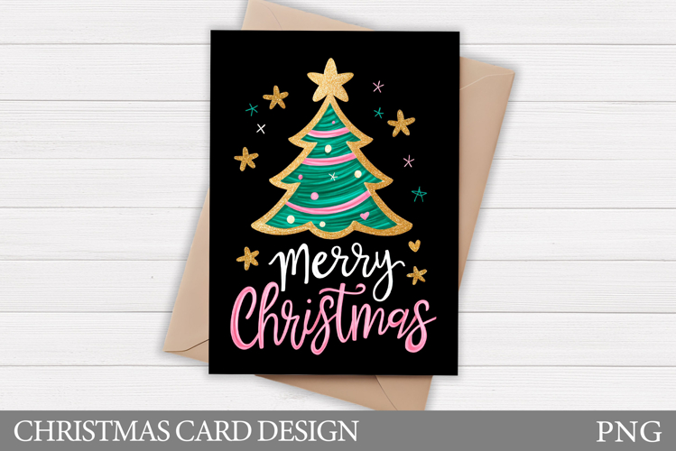 Christmas Card Printable. Christmas Tree Card Design