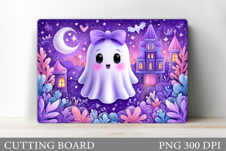 Ghost Cutting Board Sublimation. Halloween Cutting Board