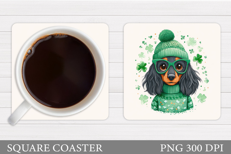 St Patrick Dog Coaster. St Patrick Coaster Sublimation
