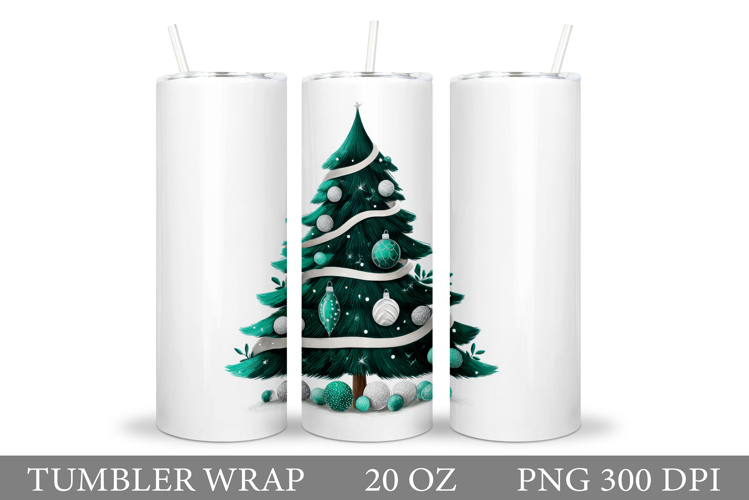 Christmas Tree Tumbler Sublimation. Christmas Tumbler Design