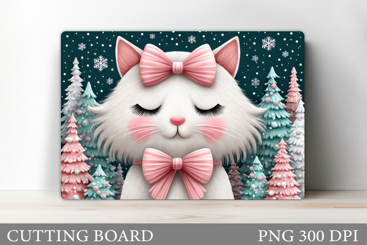 Christmas Cat Cutting Board. Christmas Cutting Board Design
