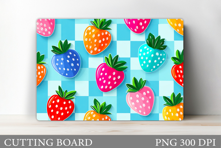 Strawberry Cutting Board. Berry Kitchen Cutting Board example image 1