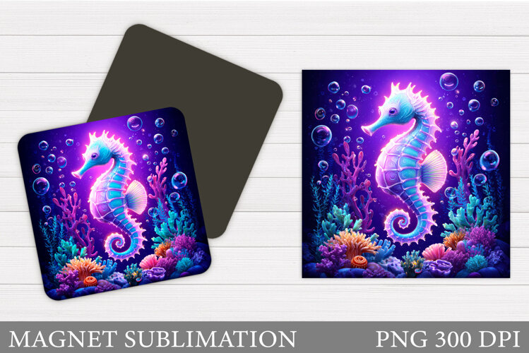 Seahorse Magnet Design. Sea Magnet Sublimation example image 1