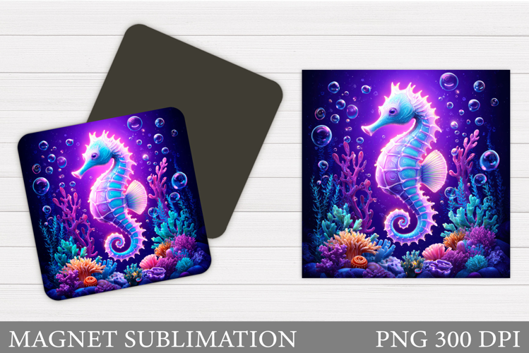 Seahorse Magnet Design. Sea Magnet Sublimation