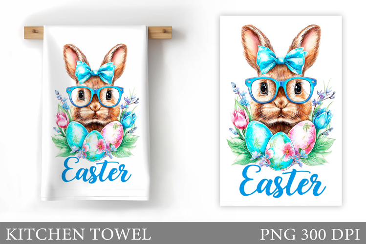Easter Bunny Kitchen Towel. Bunny Kitchen Towel Sublimation