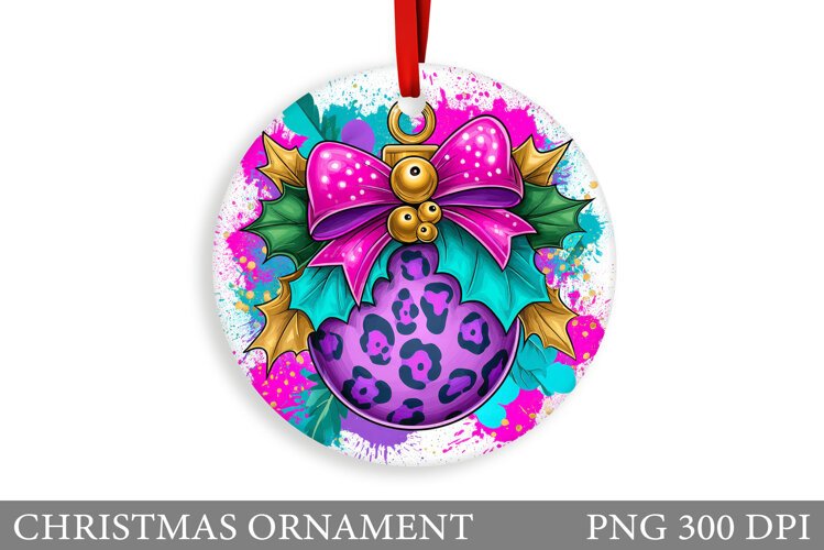 Christmas Ornament Sublimation. Merry Christmas Ornament example image 1