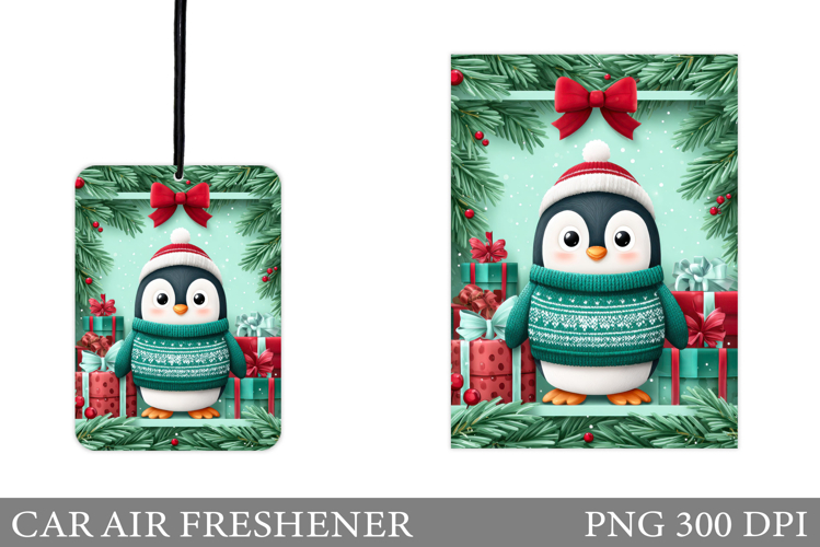 Cute Penguin Car Air Freshener. Christmas Car Air Freshener