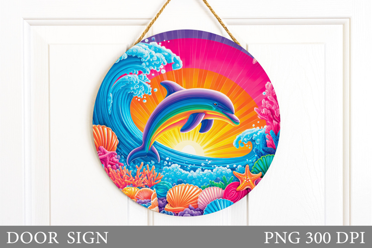 Dolphin Door Sign Design. Dolphin Sublimation