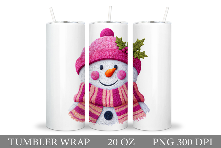 Cute Snowman Tumbler. Winter Tumbler Sublimation