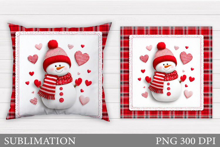 Christmas Snowman Pillow. Christmas Pillow Design