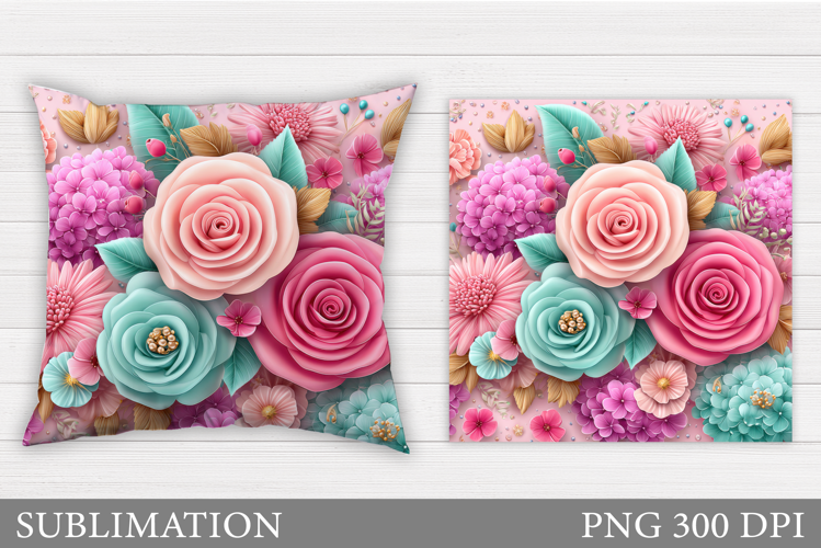 Roses Sublimation. Roses Pillow Sublimation