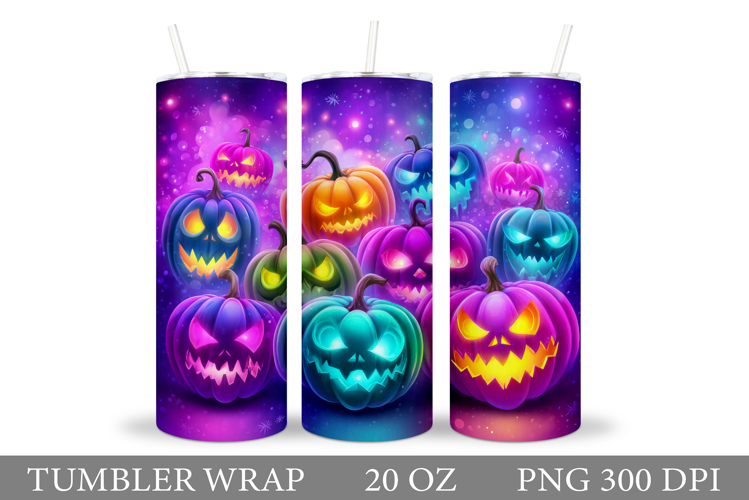 Halloween Pumpkin Tumbler Wrap. Halloween Tumbler Design