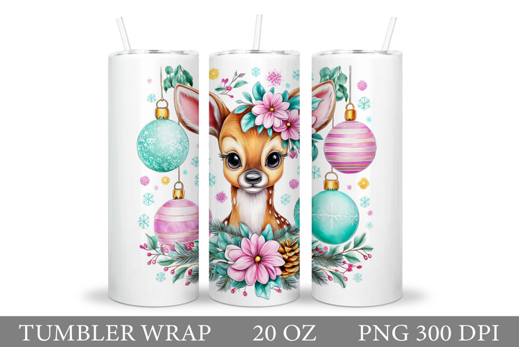 Christmas Deer Tumbler Design. Christmas Tumbler Sublimation
